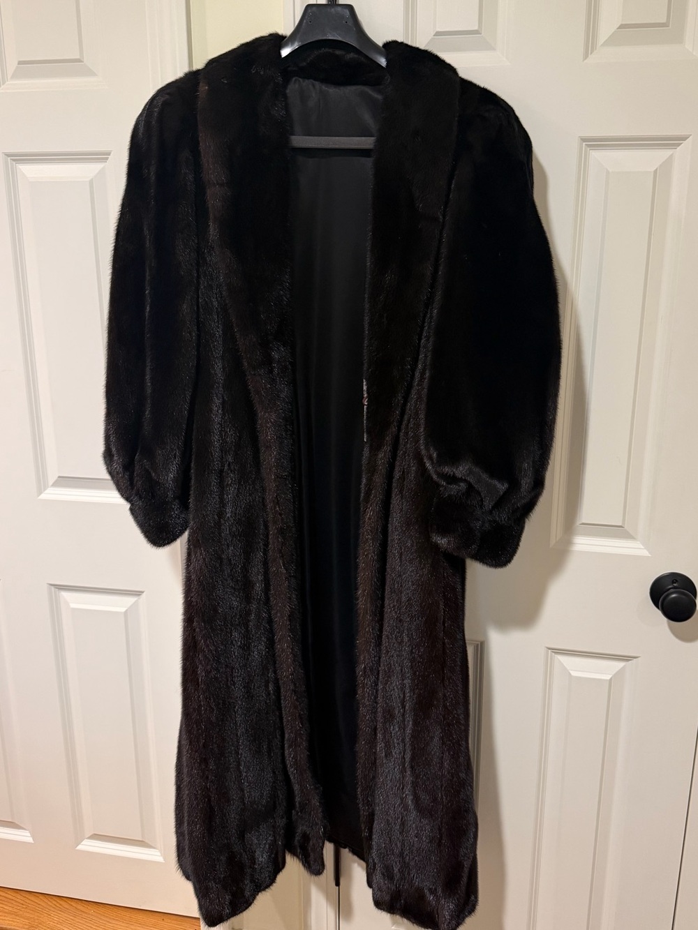 Vintage Blackglama Dark Ranch Mink Fur Coat Full Length Luxury Fur Jacket